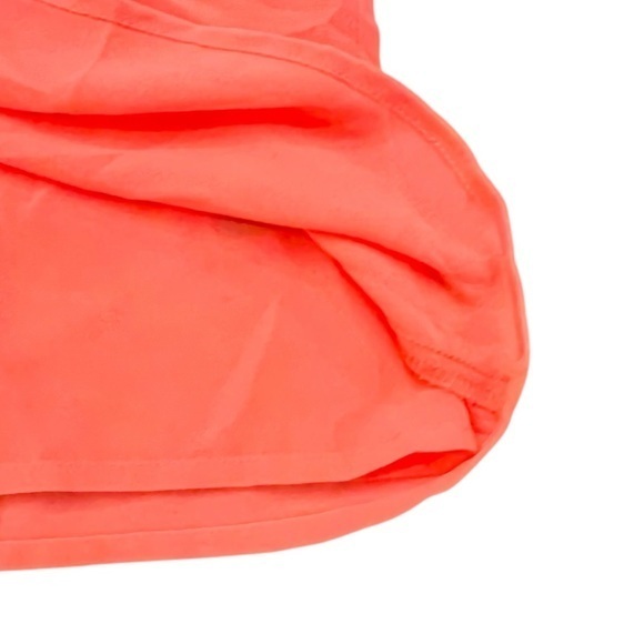 Express Orange Blouse V-Neck Chiffon Top XS Long Bell Sleeves Tie‎ Neckline NWT - Picture 12 of 15